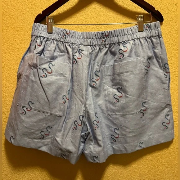 New Authentic Gucci GG Logo Snake Shorts Bermuda Size IT 52 / US L Waist 34 - 40